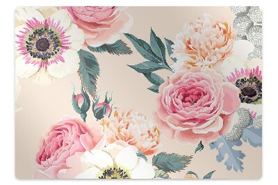 Podložka pod křeslo Pastelové květy