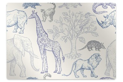 Koberec pod židli Fauna Madagaskaru