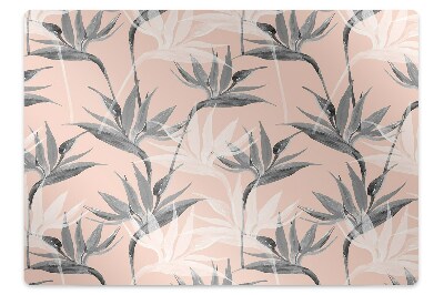 Koberec pod židli Černobílé květy