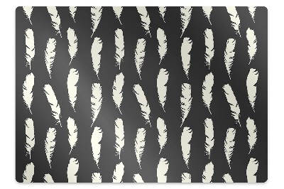 Ochranná podložka na podlahu Bílé ptačí peří