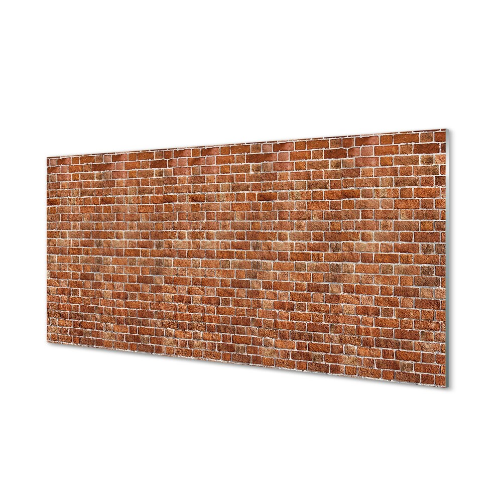Luxusní skleněný obraz Stěna z malých cihel