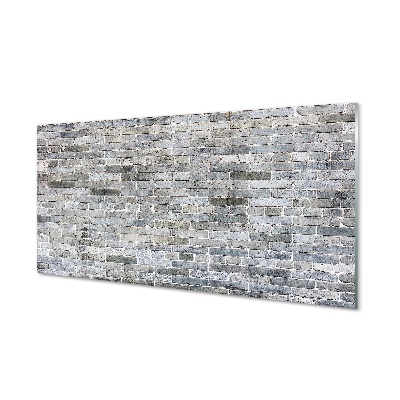 Obraz ze skla Šedá cihlová zeď