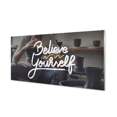 Obraz ze skla Věřte si
