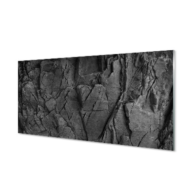 Skleněný obraz na zeď Kamenná šedá struktura abstraktní