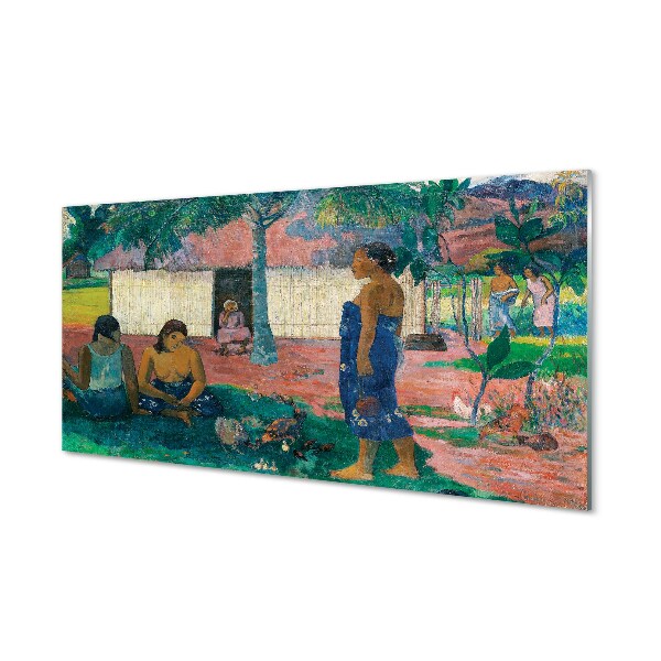 Skleněný obraz na zeď Paul Gauguin - No te aha oe riri (Proč se zlobíš)