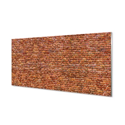 Skleněný obraz na stěnu Zeď z červených cihel