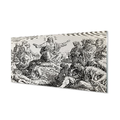 Skleněný obraz Kresba učícího Ježíše