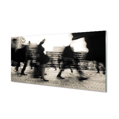 Skleněný obraz Lidé ve městě postavy