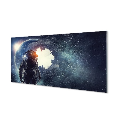 Obraz ze skla Astronaut vesmír měsíc