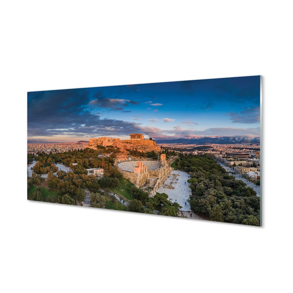 Obraz na skle Řecko Panorama aténské architektury