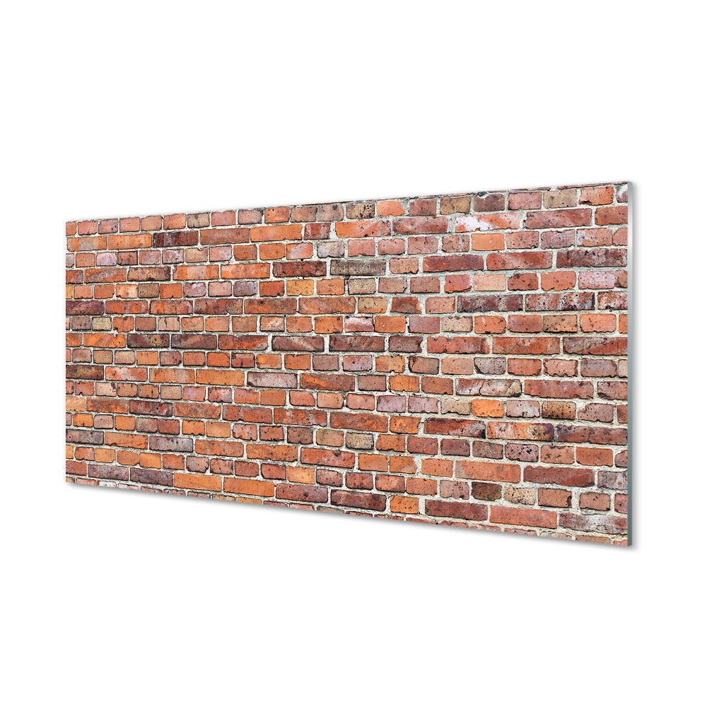 Luxusní skleněný obraz Červená cihlová zeď