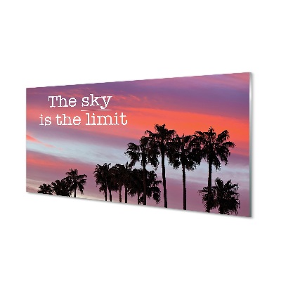 Skleněný obraz na stěnu Nebe je limit Palmy