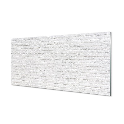 Luxusní skleněný obraz Bílá cihlová zeď