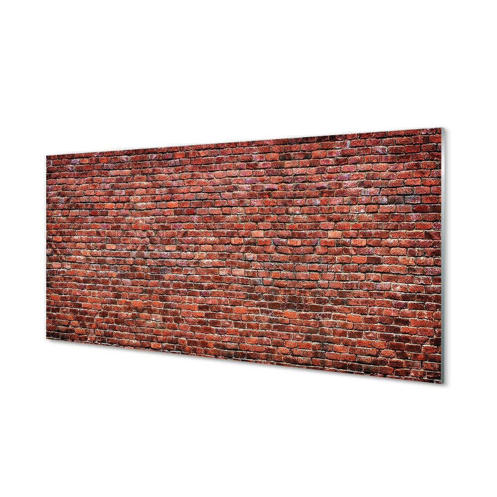 Obraz na skle Jemná červená cihlová zeď