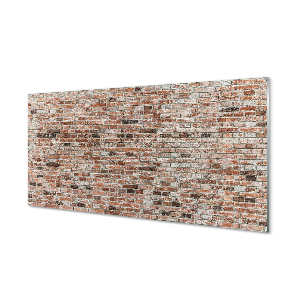 Skleněný obraz Světlá cihlová zeď