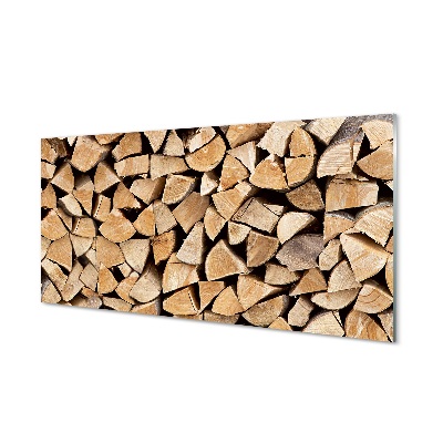 Obraz na skle Dřevěné špalky