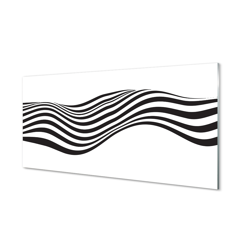 Skleněný obraz Černobílé vlnité pruhy zebra