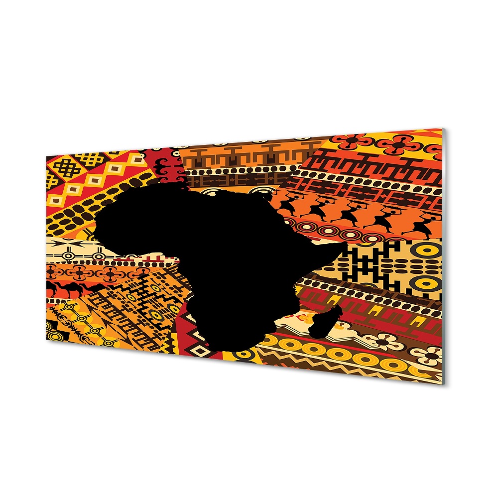 Skleněný obraz na zeď Vzory afrického kontinentu