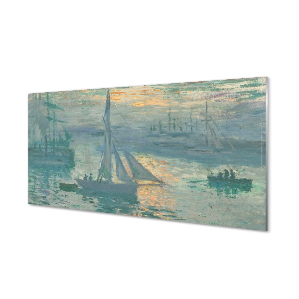 Skleněný obraz na zeď Claude Monet - Východ slunce