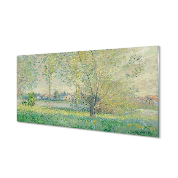 Luxusní skleněný obraz Claude Monet - Vrby