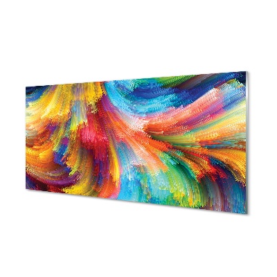Skleněný obraz na zeď Duhové nepravidelné pruhy