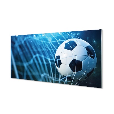 Obraz ze skla Míč v brance modré pozadí