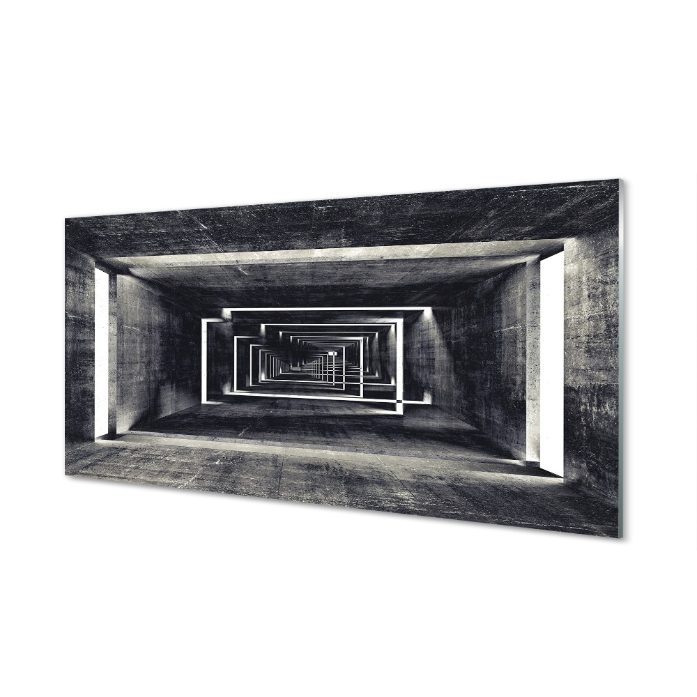 Skleněný obraz na stěnu Cementový tunel