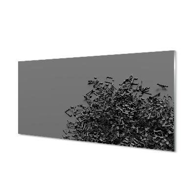 Obraz na skle Rozptýlené noty šedé pozadí