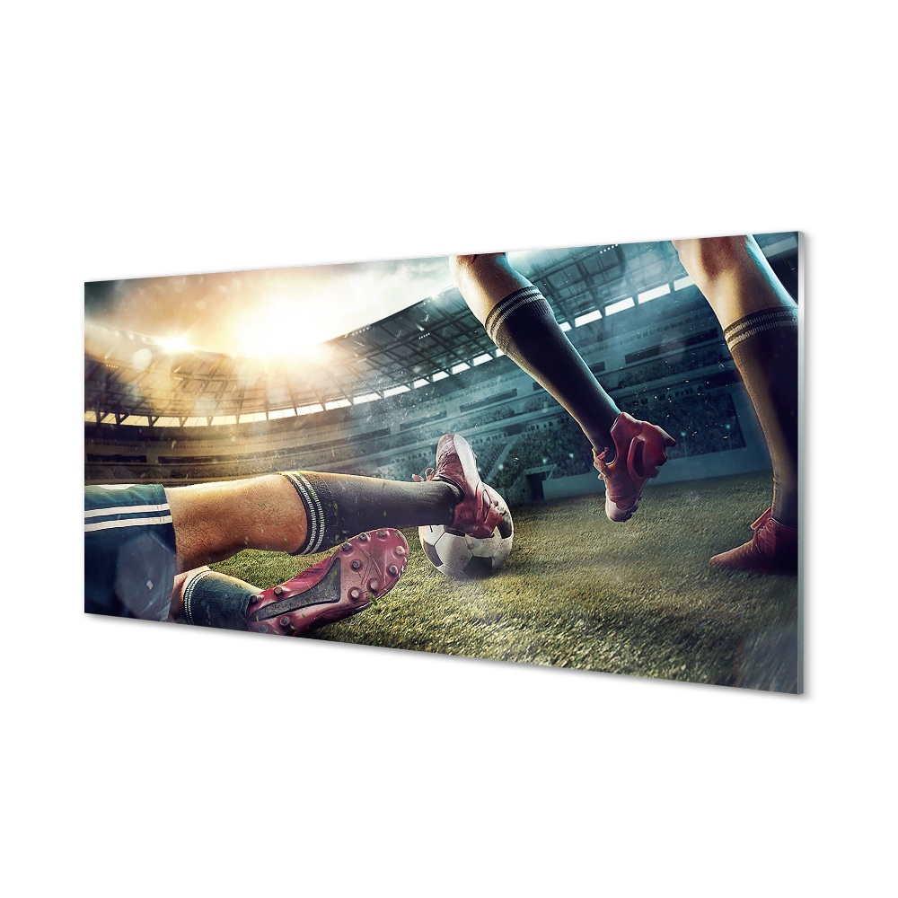 Obraz na skle Korkový míč nohy stadionu
