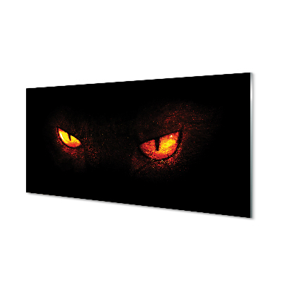 Obraz ze skla Svítící oči černé pozadí