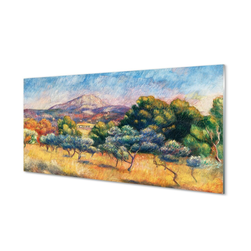 Luxusní skleněný obraz Pierre Auguste Renoir - Hora svaté Viktorie