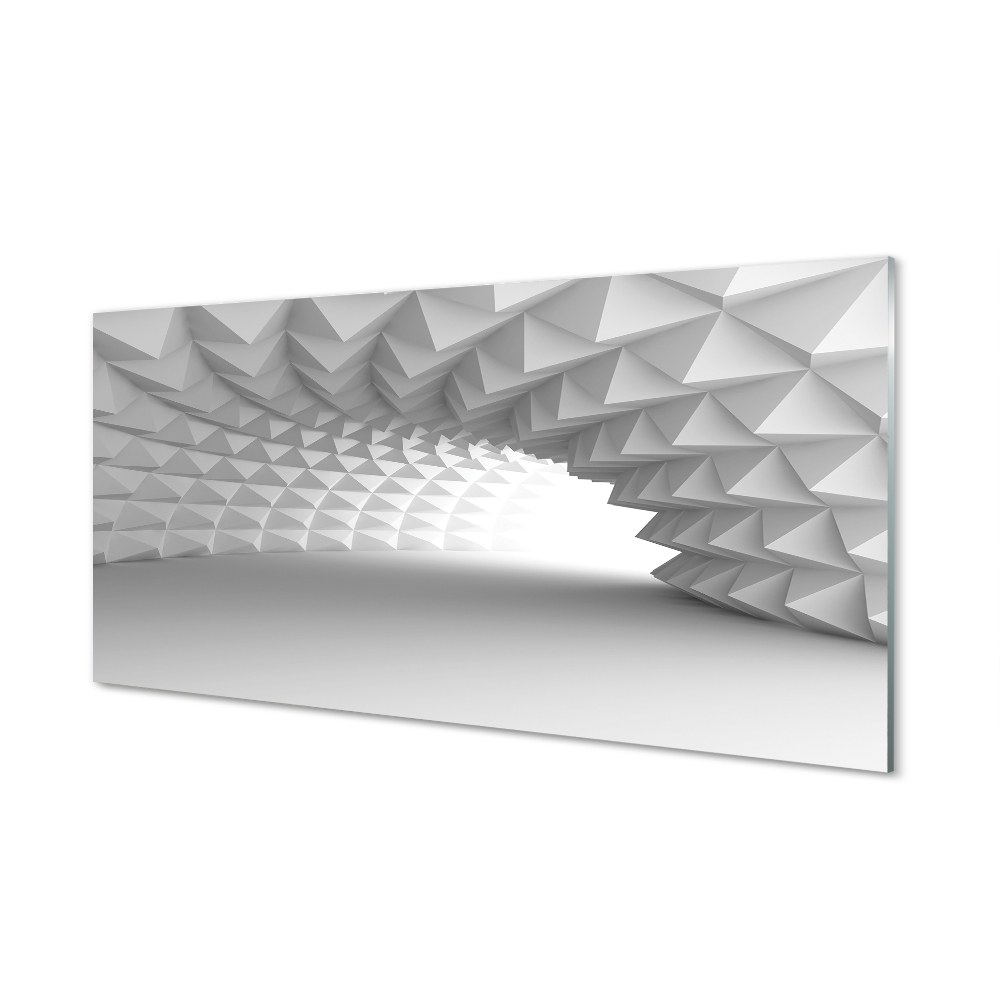 Obraz na skle Bílý tunel v kuželích 3d