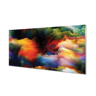 Moderní skleněný obraz Abstraktní duhové mraky