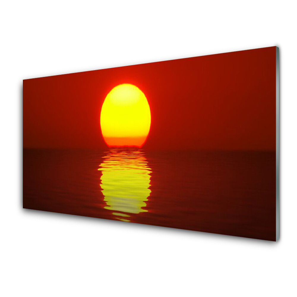 Luxusní skleněný obraz Západ slunce Voda