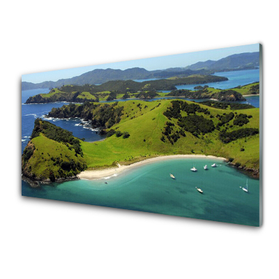 Obraz na skle Ostrov v moři