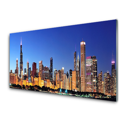Moderní skleněný obraz Krajina města