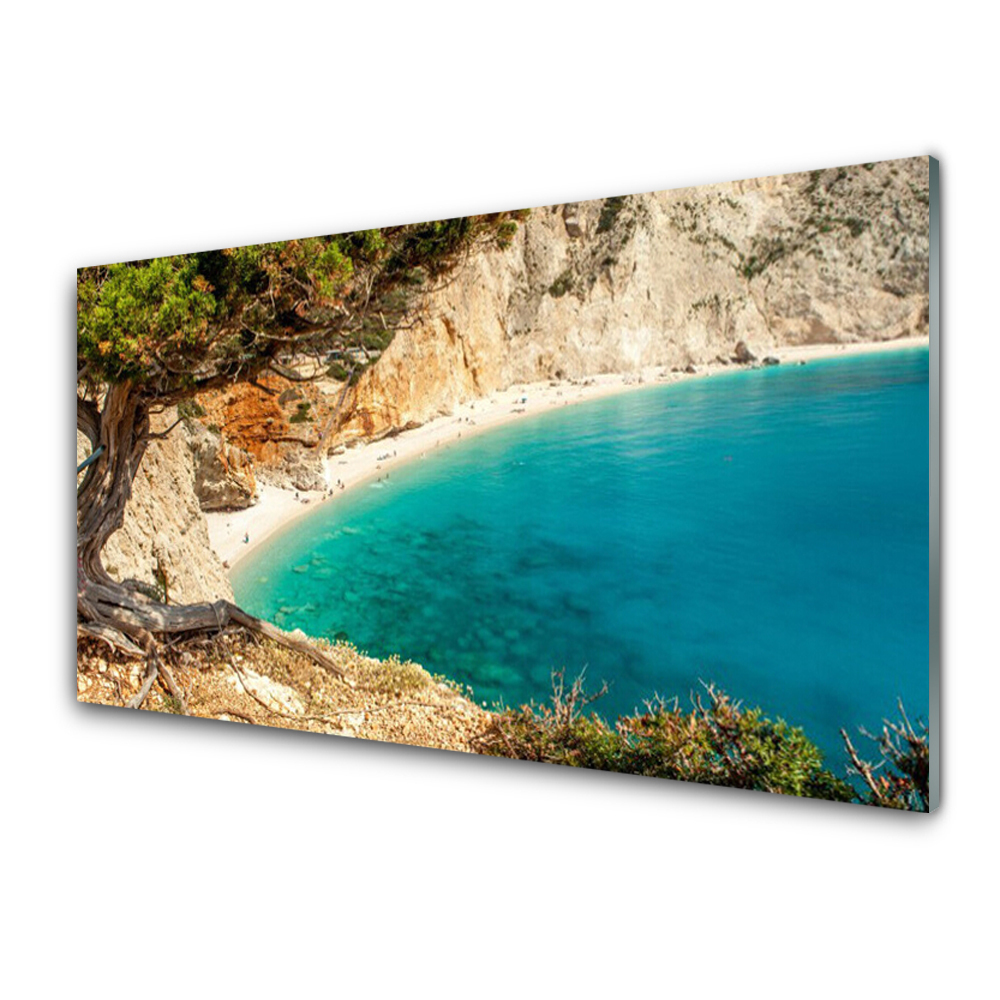 Obraz na skle Kopec na pláži s lagunou