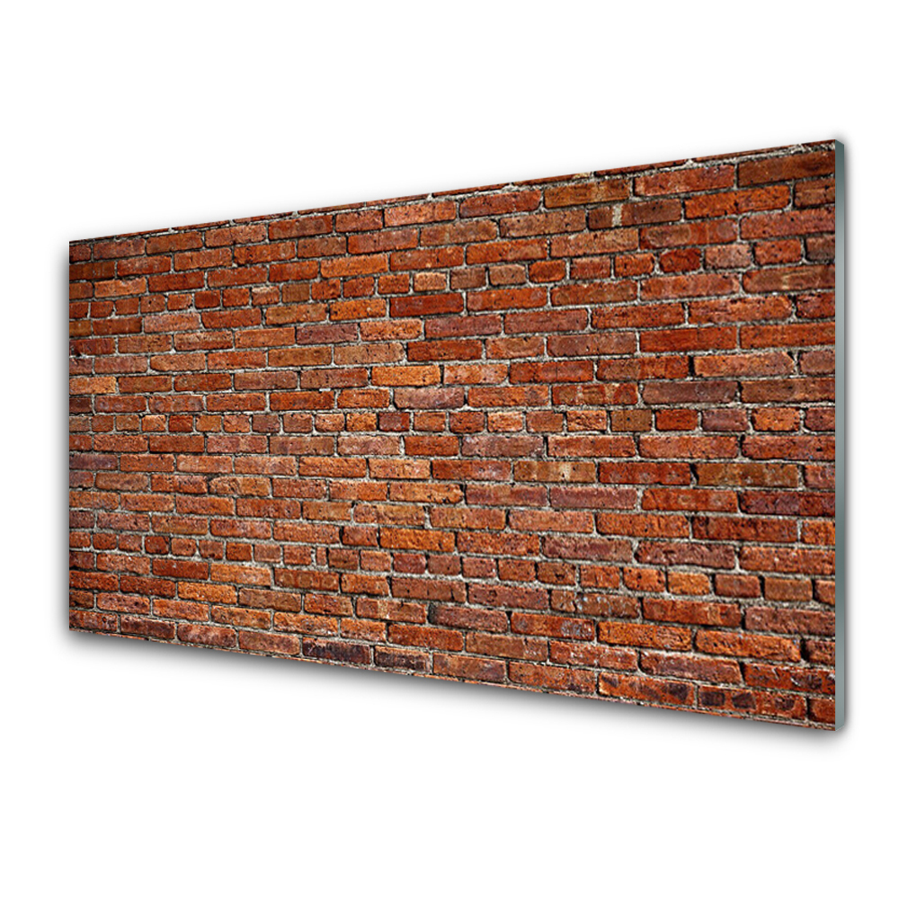 Skleněný obraz na stěnu Červená cihlová zeď