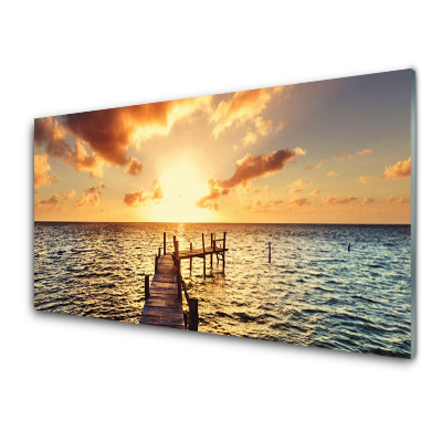 Moderní skleněný obraz Most v hlubokém moři Západ