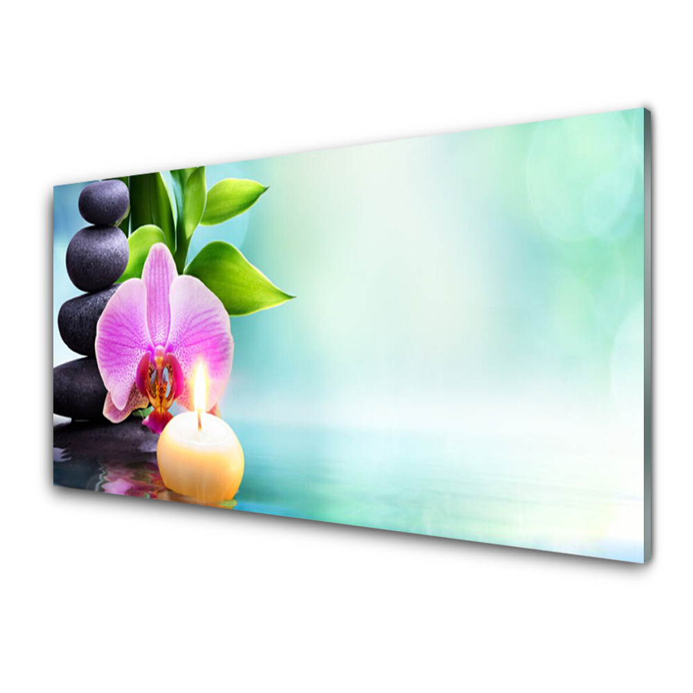 Skleněný obraz Orchidej Voda Přírodní svíčka