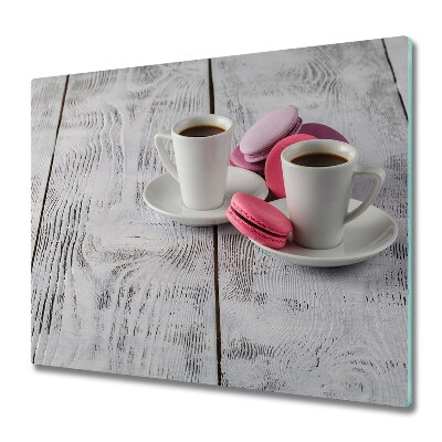 Skleněná krájecí deska Káva a sušenky