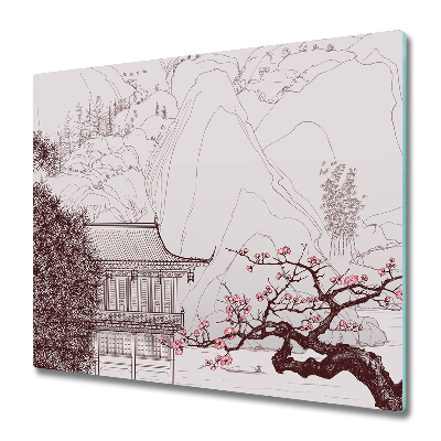 Skleněné krájecí prkénko Japonský pohled