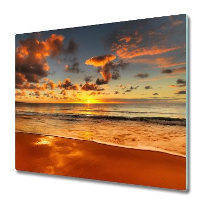 Skleněná deska do kuchyně Zlatý západ slunce