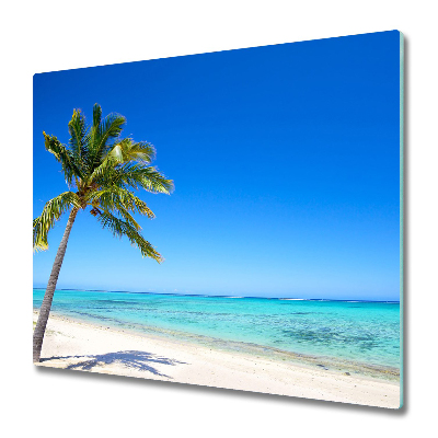 Skleněné krájecí prkénko Palma na pozadí pláže