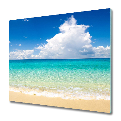 Skleněné krájecí prkénko Pláž na Maledivách