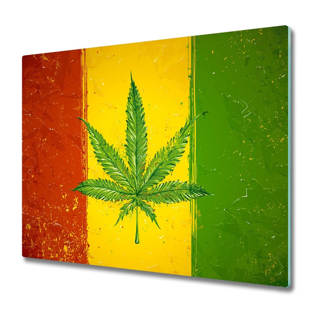 Skleněná deska do kuchyně Reggae Cannabis Flag