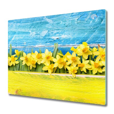 Krájecí prkénko skleněné Kvetoucí narcisy