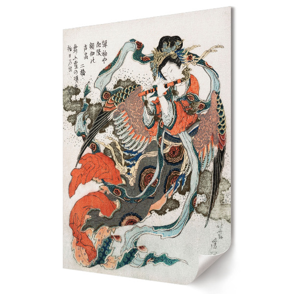 Moderní grafika na plátně Tradiční japonský tanec a umění