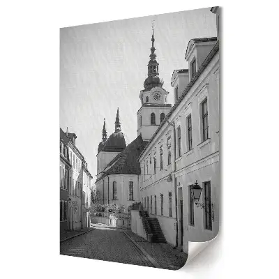 Moderní obraz na plátně Kouzlo starého města v černobílém provedení