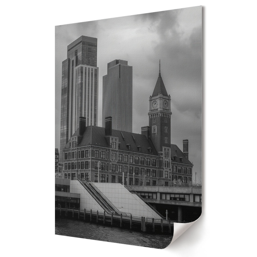 Moderní grafika na plátně Modernita a historie v architektuře